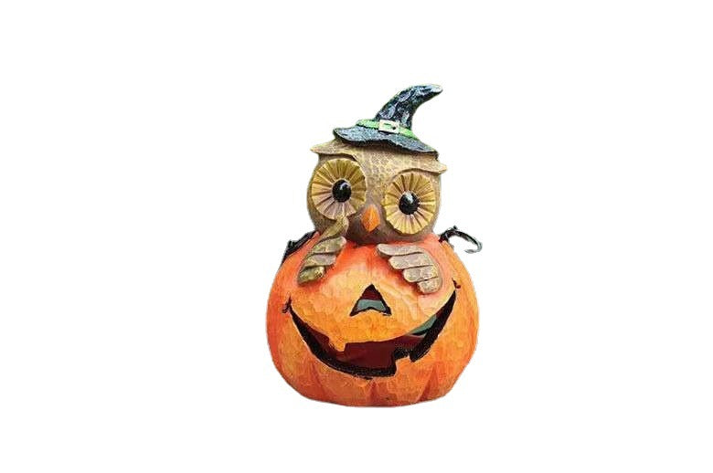 Resin Crafts Halloween Pumpkin and Owl Hanging Ornaments