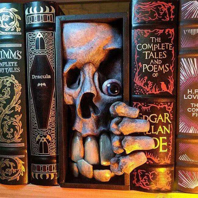 Spooky Devil Hands Halloween Bookmark and Scary Bookends