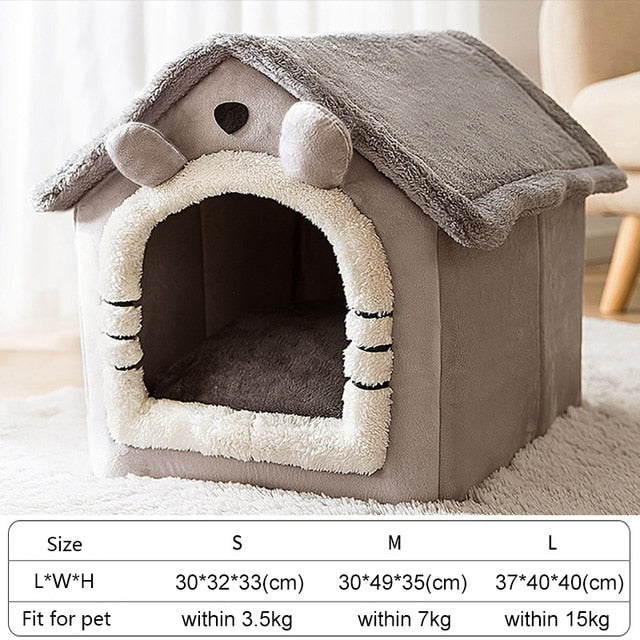 Soft Winter Dog and Cat Bed House