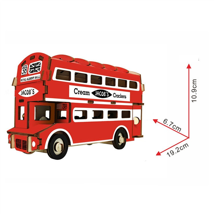 Double-Decker Bus 3D Wooden Puzzle