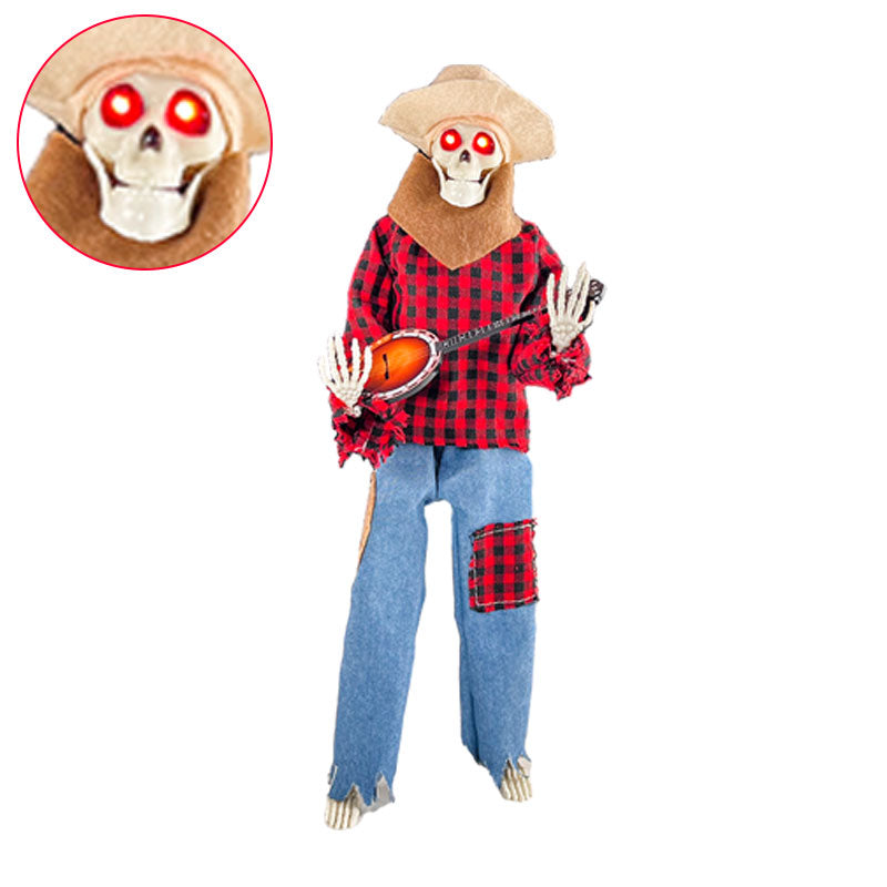 Country Skeleton Musician Decorations - Fun Halloween Decor!