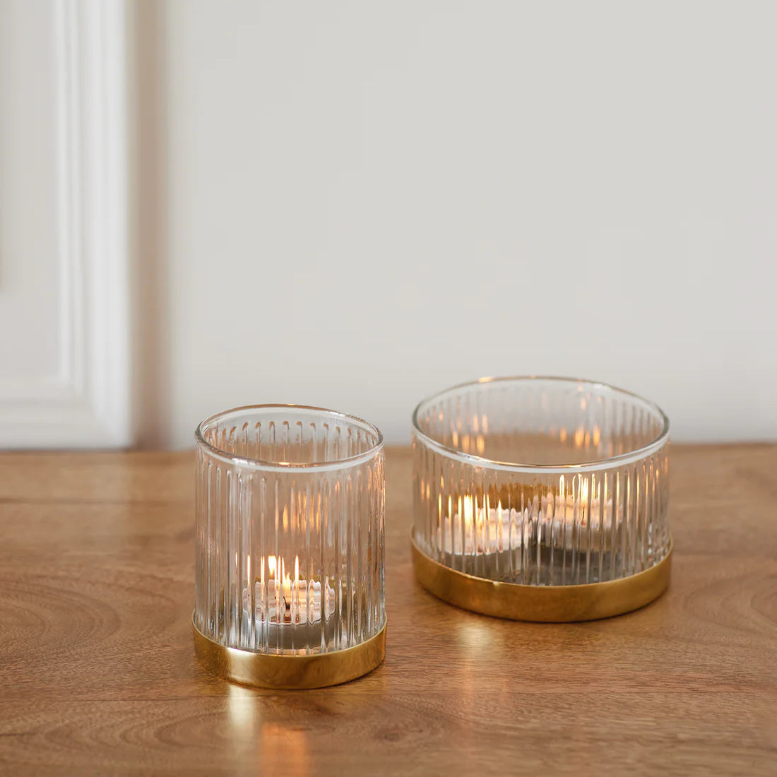 Fluted Glass Votive Set by Fleck - Stunning and Practical