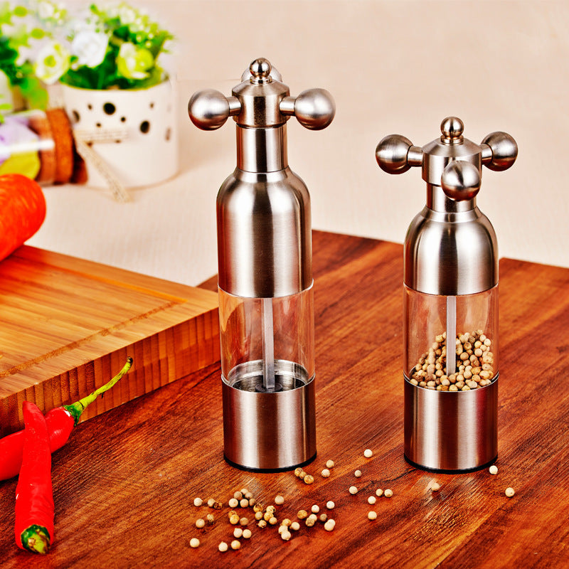 Pepper Mill Gadgets Pepper and Salt Grinder Grinding 3 Color Garlic Grinding Spice Grinder Kitchen Creative Tools BBQ Accessory