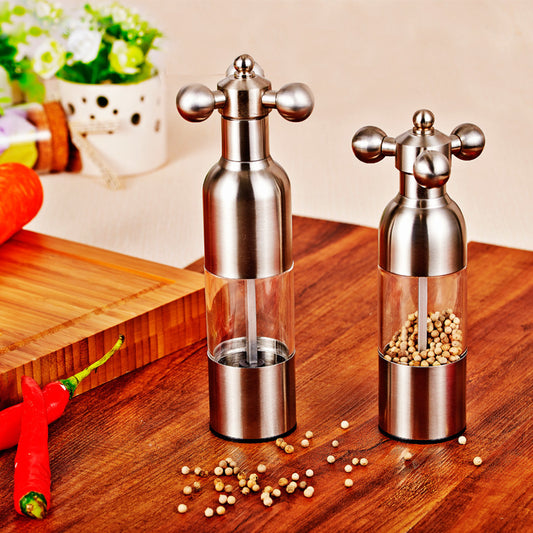 Pepper Mill Gadgets Pepper and Salt Grinder Grinding 3 Color Garlic Grinding Spice Grinder Kitchen Creative Tools BBQ Accessory