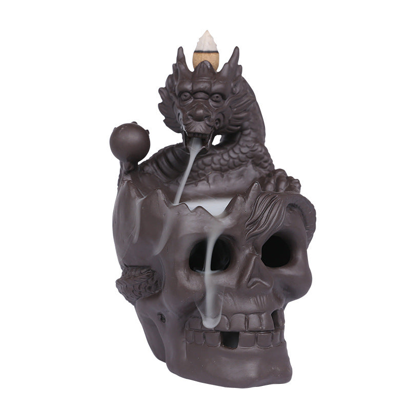 Skull Head Backflow Incense Burner