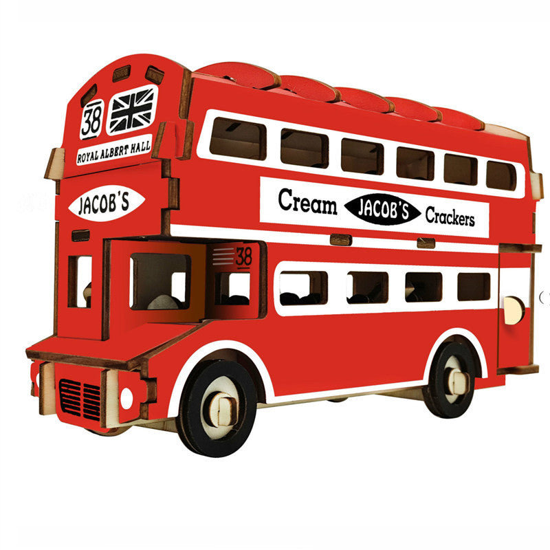 Double-Decker Bus 3D Wooden Puzzle