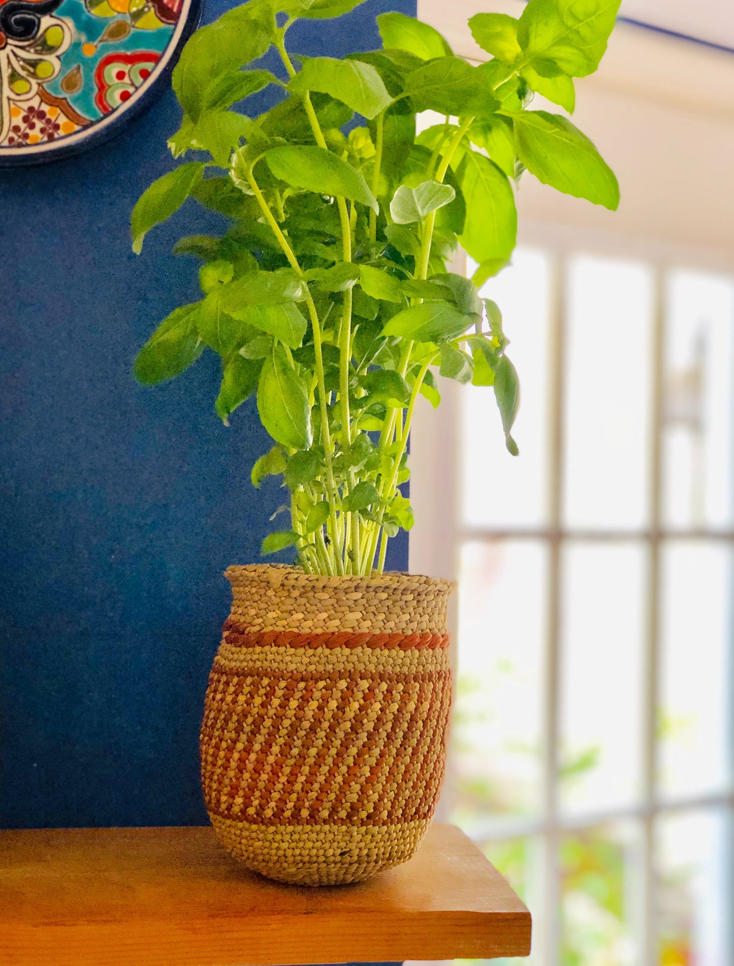 Auburn Stripe Iringa Baskets - Handmade With Rich Cultural Artistry