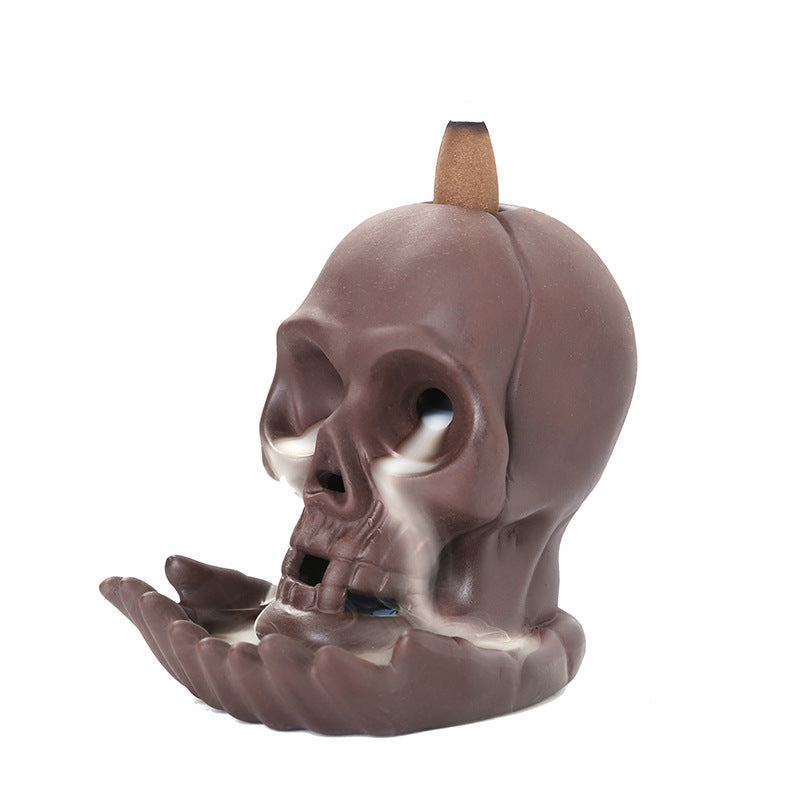 Skull Head Backflow Incense Burner