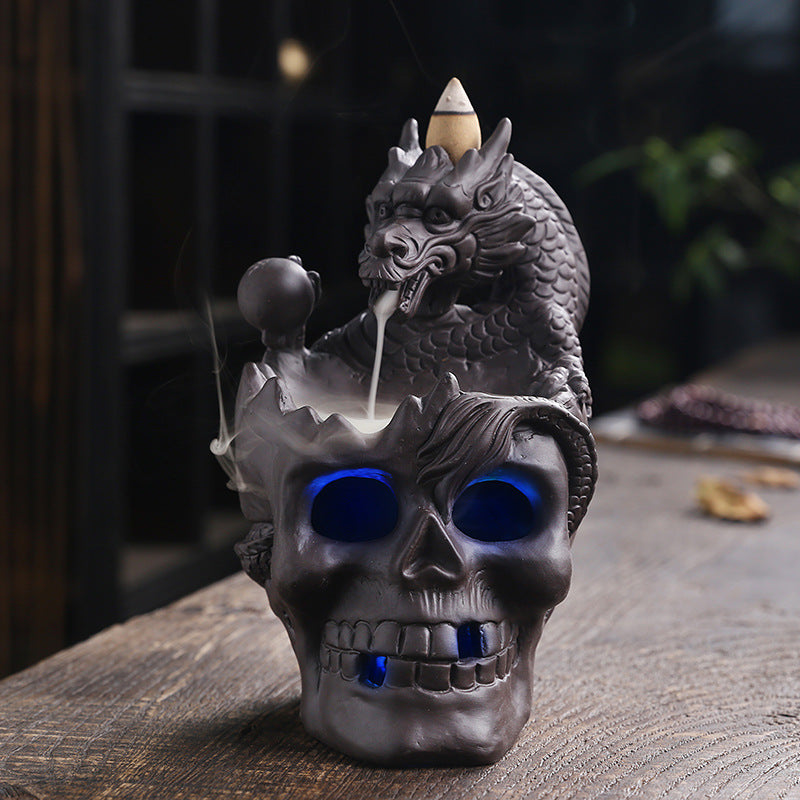 Skull Head Backflow Incense Burner