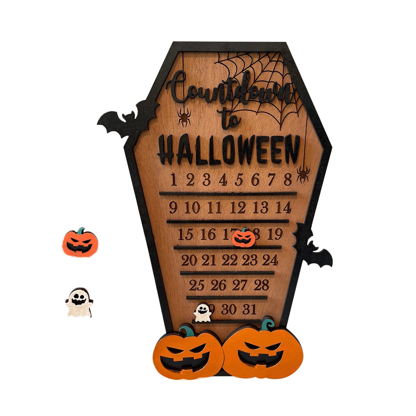 Wooden Halloween Decoration American Style Calendar Decor