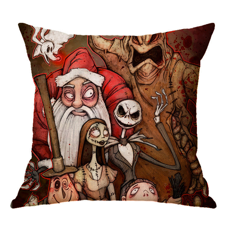 Linen Nightmare Before Christmas Halloween Pillow Covers