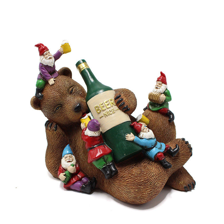 Creative Drunken Brown Bear and Friends Decoration