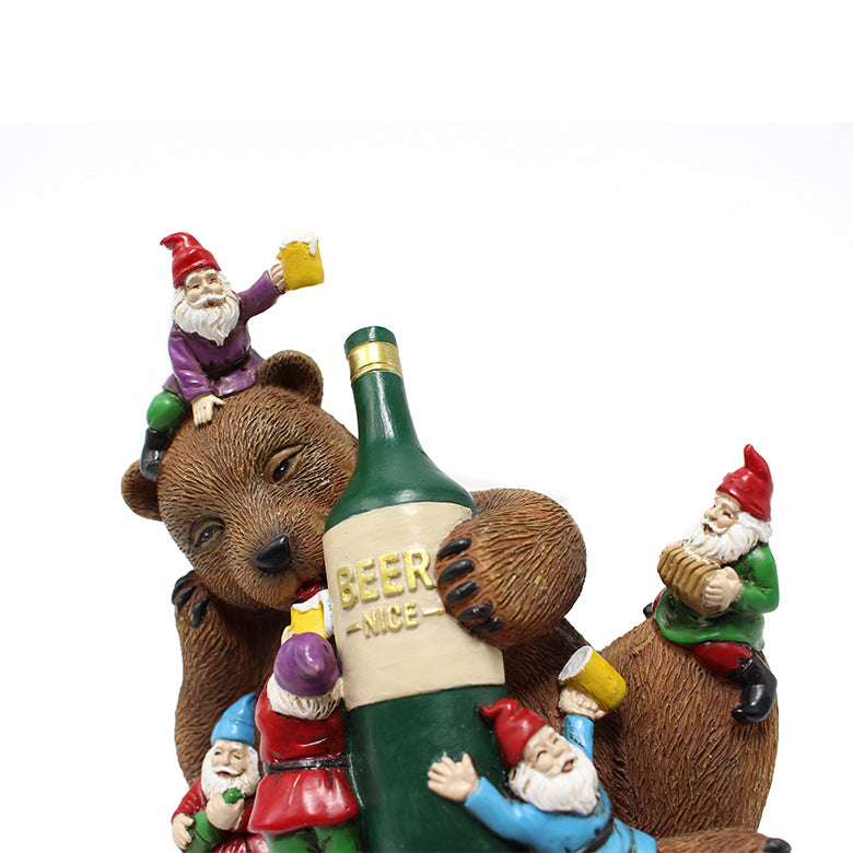 Creative Drunken Brown Bear and Friends Decoration