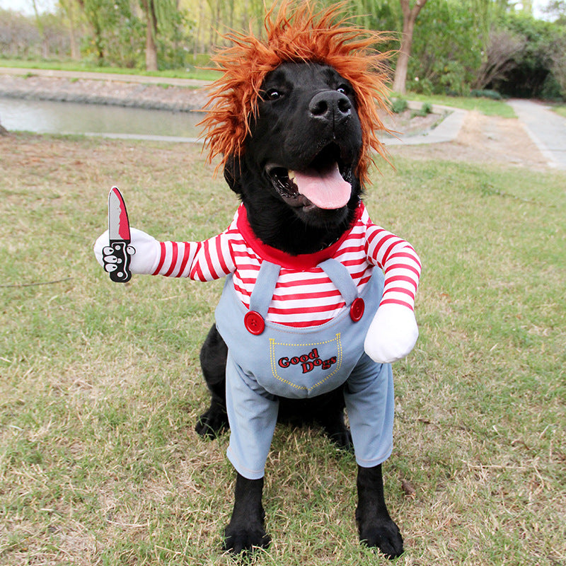 Halloween Adjustable Dog Cosplay Costume - Funny & Scary Costume for Party Gatherings