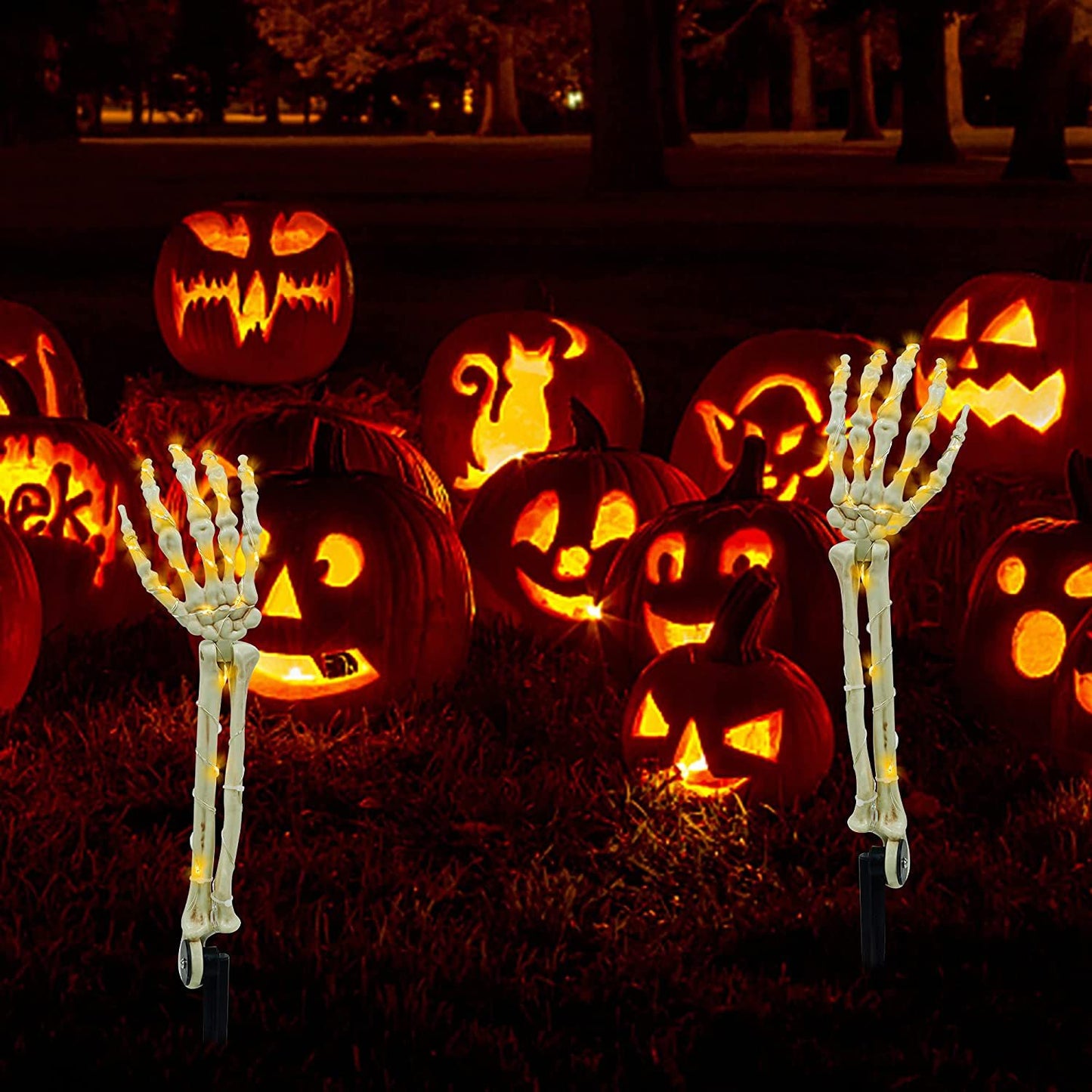 LED Luminous Skeleton Hands Yard Lights