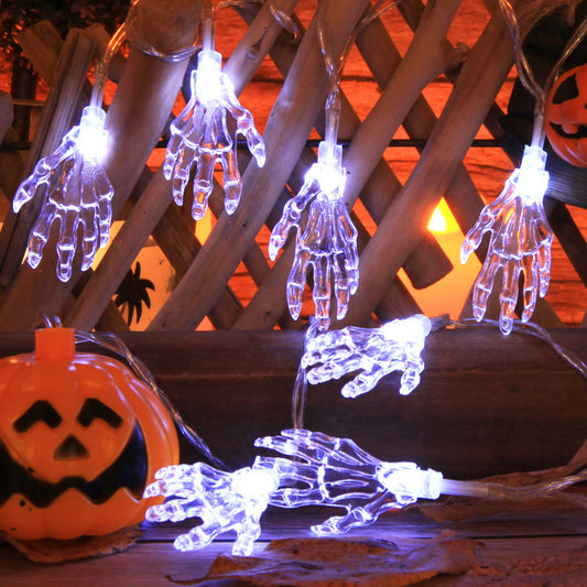 Halloween Skeleton Hand String Lights