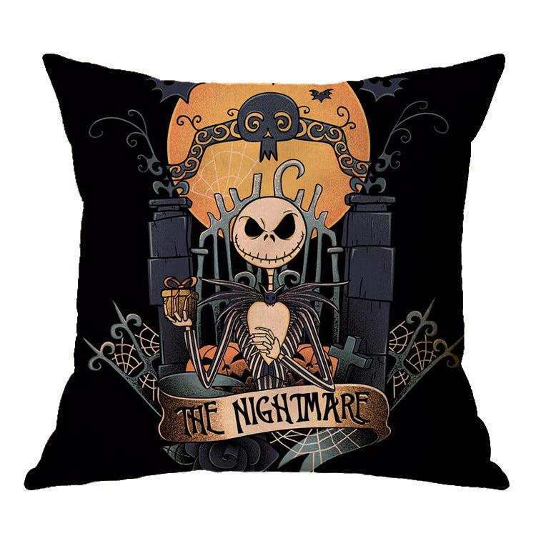 Linen Nightmare Before Christmas Halloween Pillow Covers