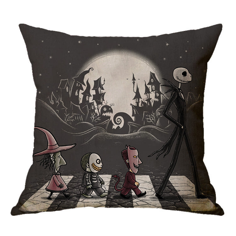 Linen Nightmare Before Christmas Halloween Pillow Covers