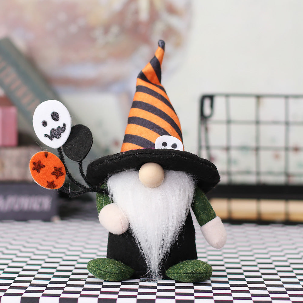 8" Halloween Fabric Gnome Witch Dolls