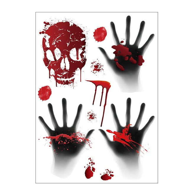 Halloween Wall, Window and  Door Scary Decal Stickers