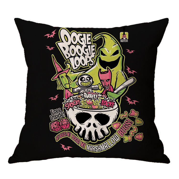 Linen Nightmare Before Christmas Halloween Pillow Covers