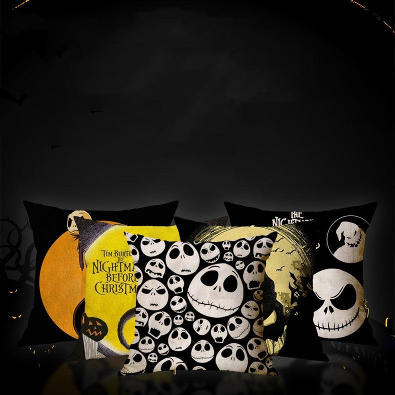 Linen Nightmare Before Christmas Halloween Pillow Covers