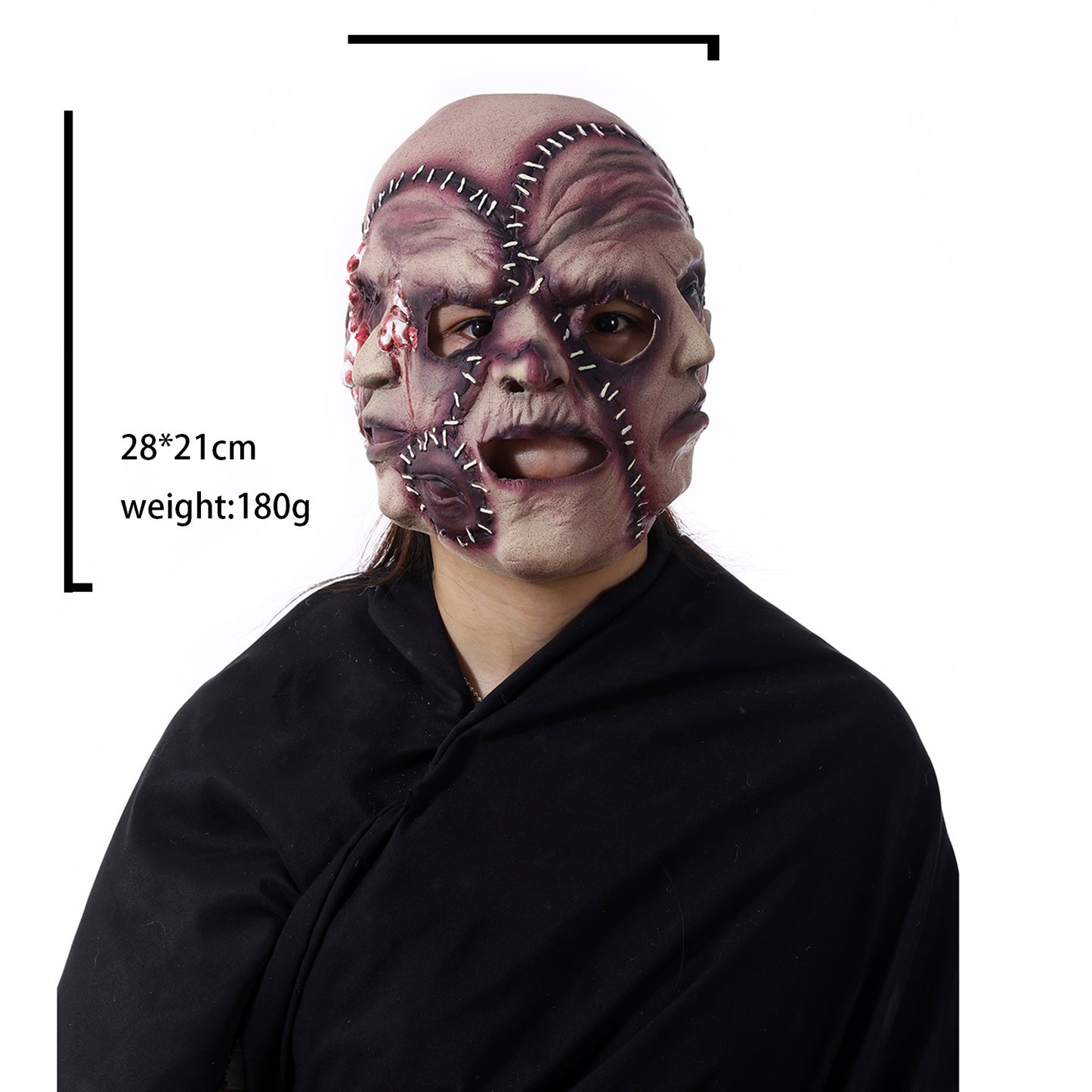 Three-sided Grimace Horror Halloween Party Mask