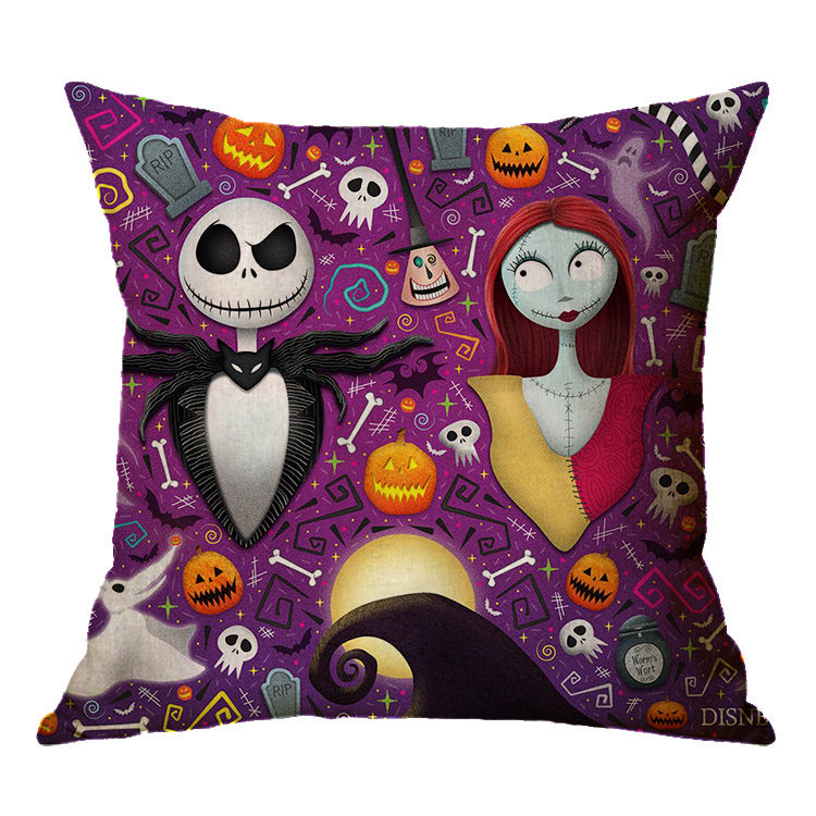 Linen Nightmare Before Christmas Halloween Pillow Covers