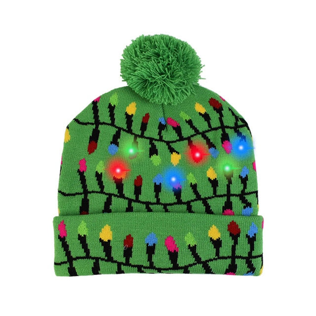 LED Christmas Knitted Hat