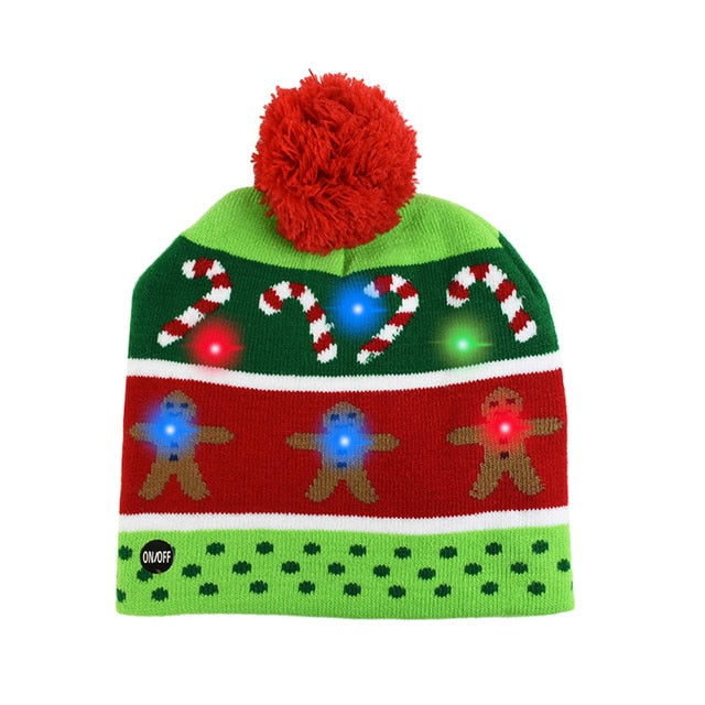 LED Christmas Knitted Hat