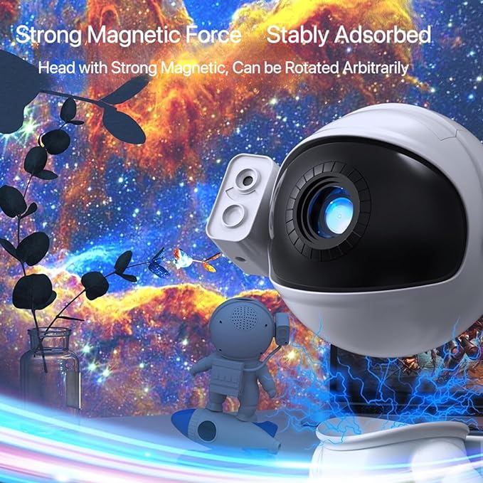 Rocket Astronaut Galaxy Starry Sky Projector Lamp Desktop