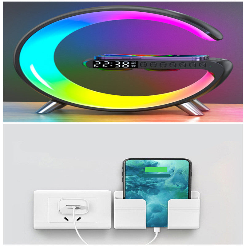 2023 New Intelligent G Shaped LED Lamp With Bluetooth Speaker and Wireless Charger -  Atmosphere Lamp App Control For Bedroom Home Decor