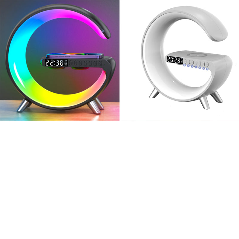 2023 New Intelligent G Shaped LED Lamp With Bluetooth Speaker and Wireless Charger -  Atmosphere Lamp App Control For Bedroom Home Decor