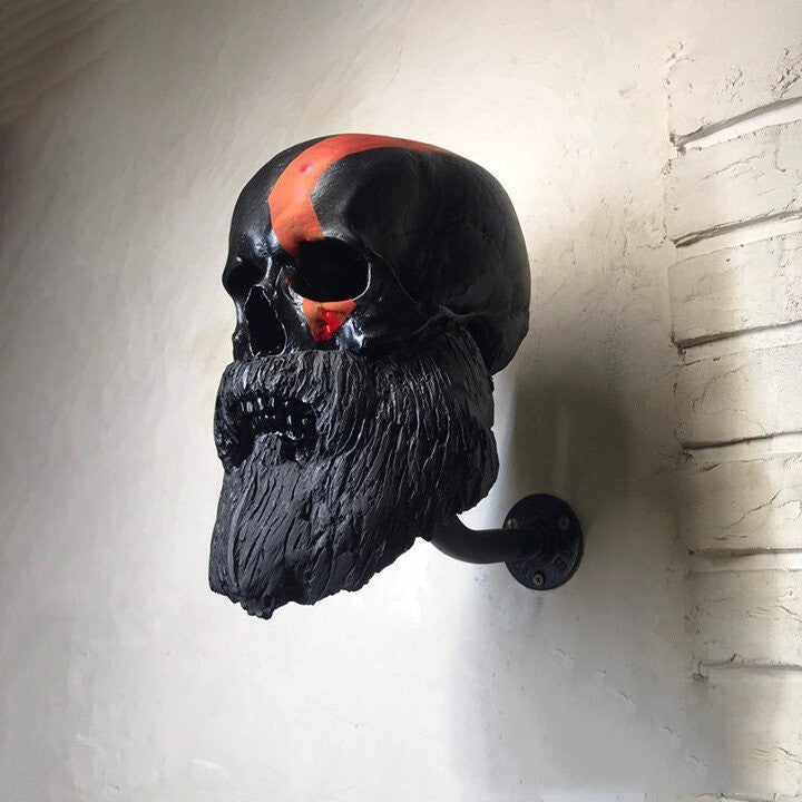 Ghost Head Skull -- Motorcycle Helmet Resin Hanging Decoration