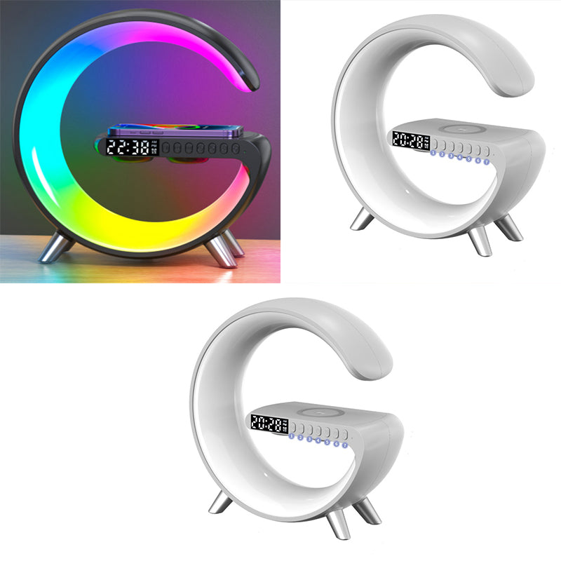 2023 New Intelligent G Shaped LED Lamp With Bluetooth Speaker and Wireless Charger -  Atmosphere Lamp App Control For Bedroom Home Decor