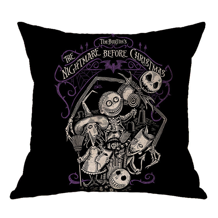 Linen Nightmare Before Christmas Halloween Pillow Covers