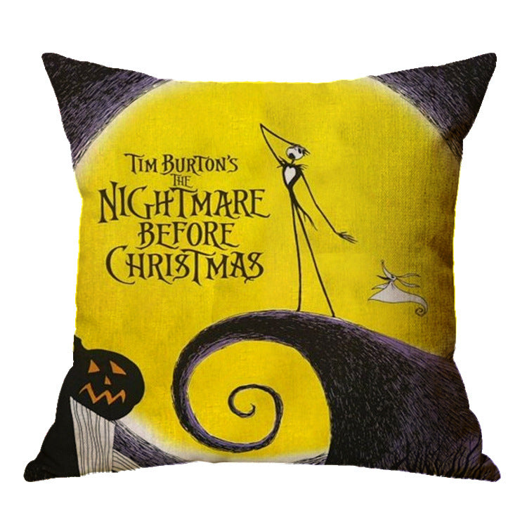 Linen Nightmare Before Christmas Halloween Pillow Covers