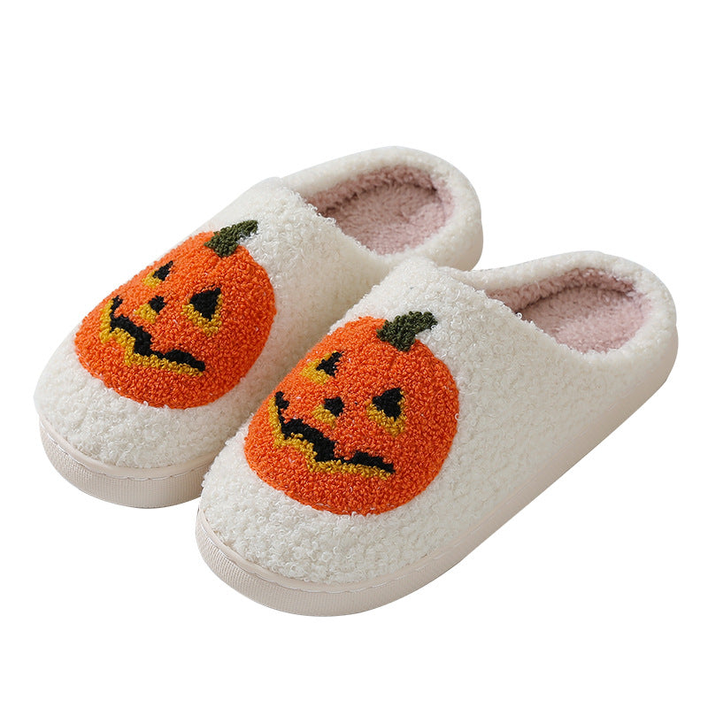 Halloween Pumpkin Slippers - Festively Warm Unisex Slippers