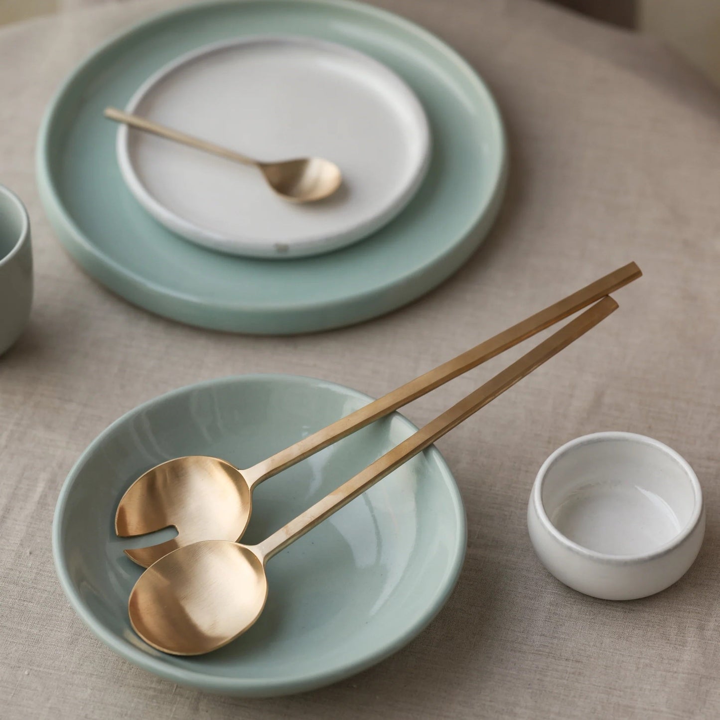 Golden Loop Salad Servers by Fleck