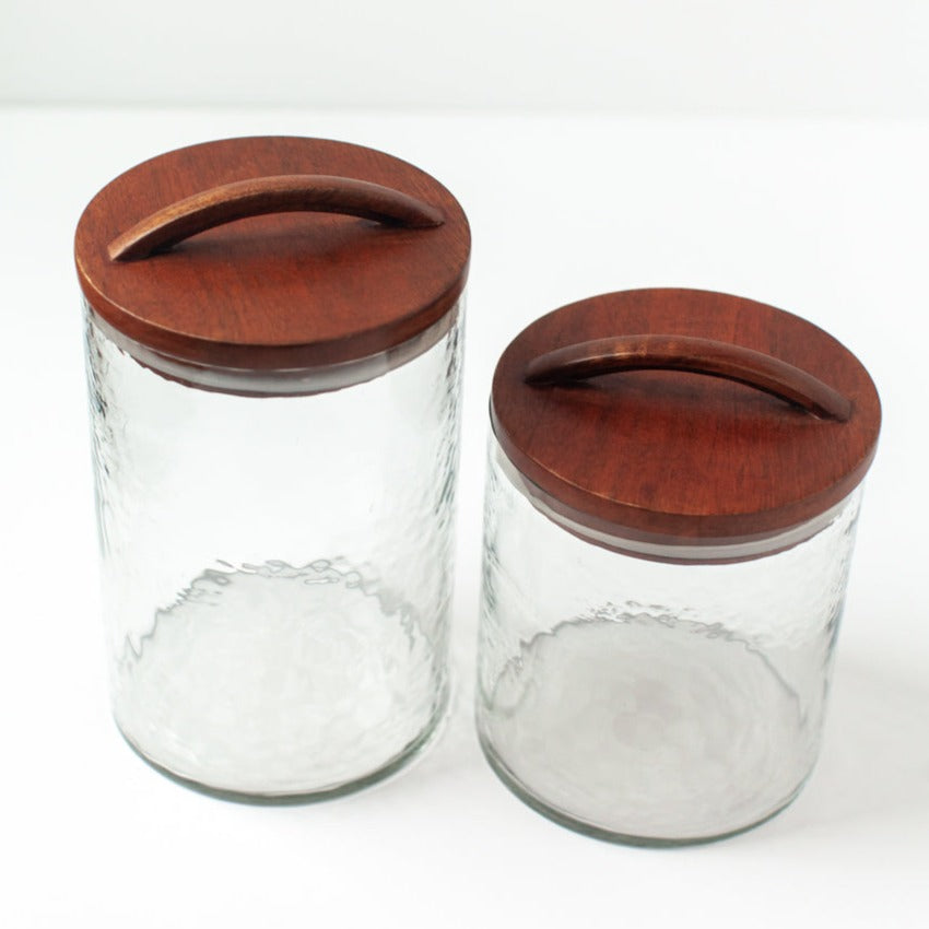 Large Canister in Clear Glass - From Creative Women in India