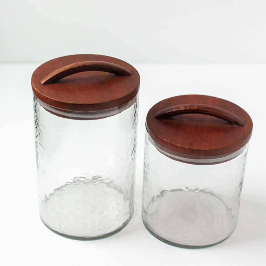 Large Canister in Clear Glass - From Creative Women in India