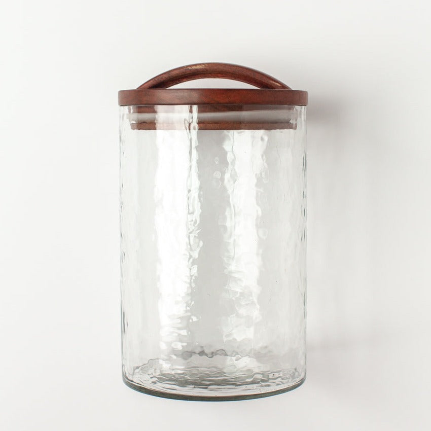 Large Canister in Clear Glass - From Creative Women in India