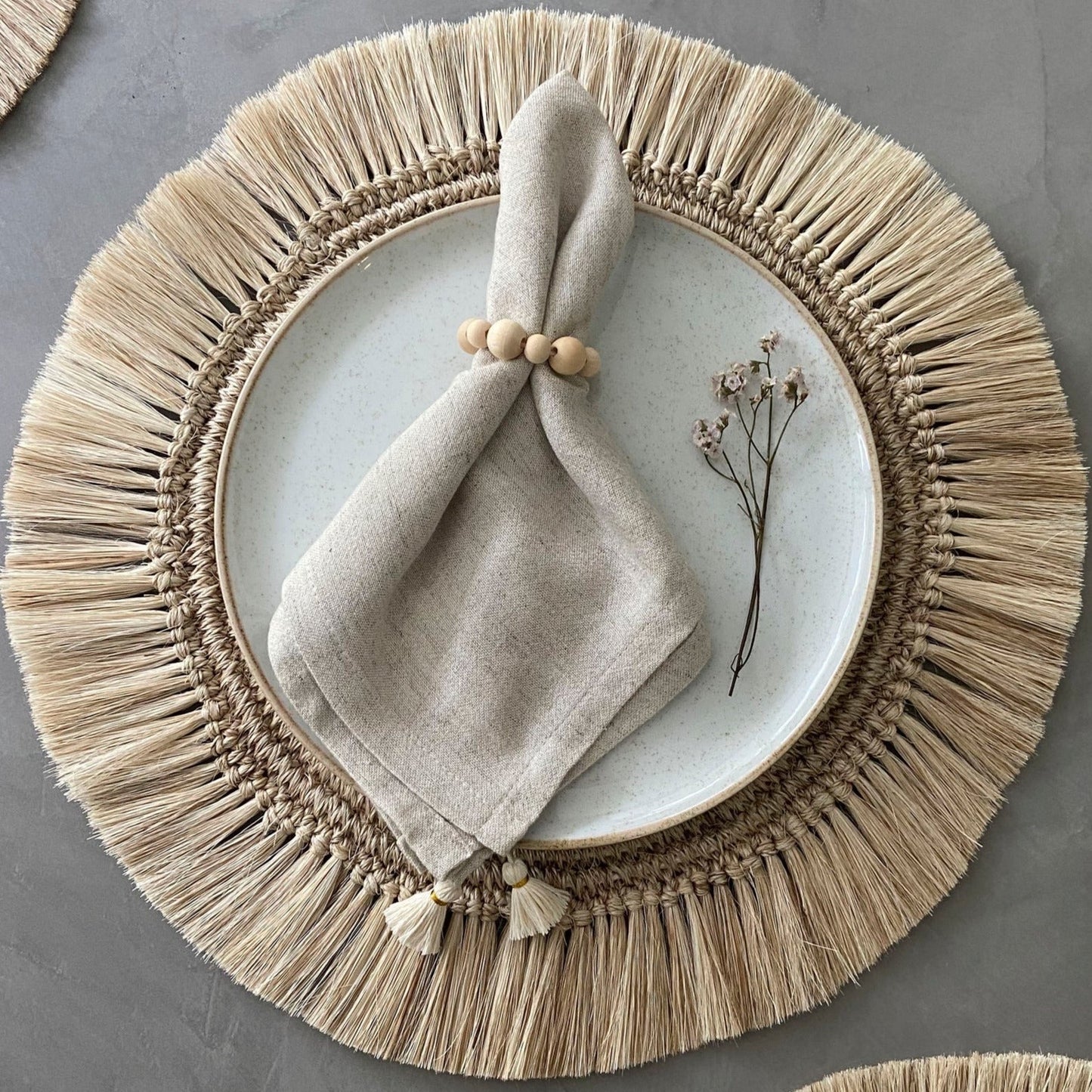 Fringes Placemats by Tallo de Olivo - Set of 4