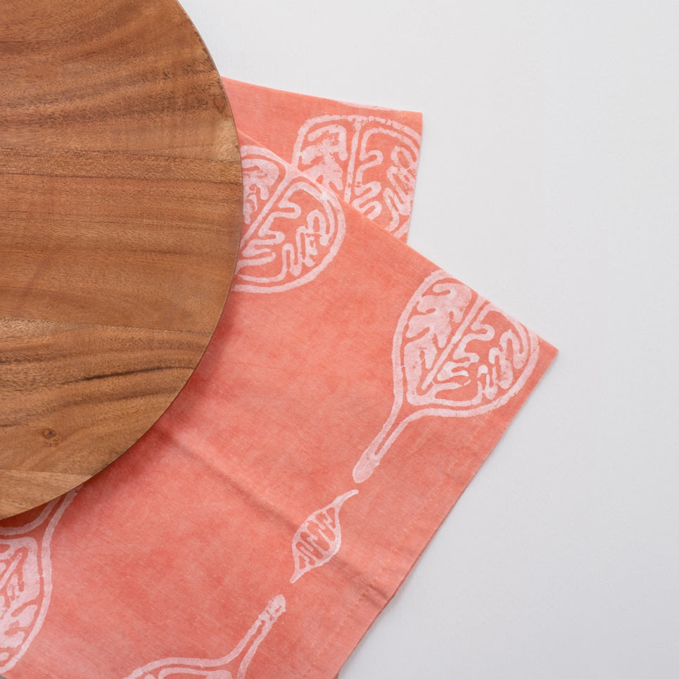 Hand Block Printed Tea Towel - Accra - Handmade in Zambia