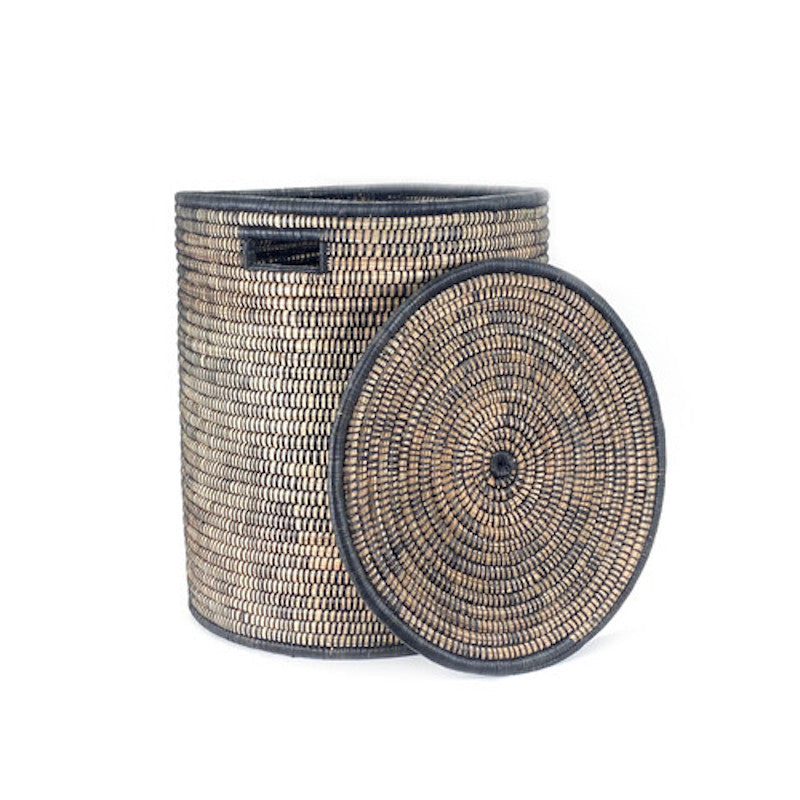 Malawi Black Basket Handcrafted by People of the Sun - Large