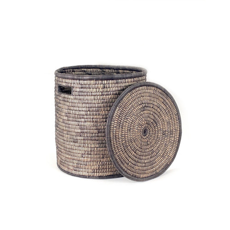 Black Malawi Basket - Handcrafted by People of the Sun - Medium