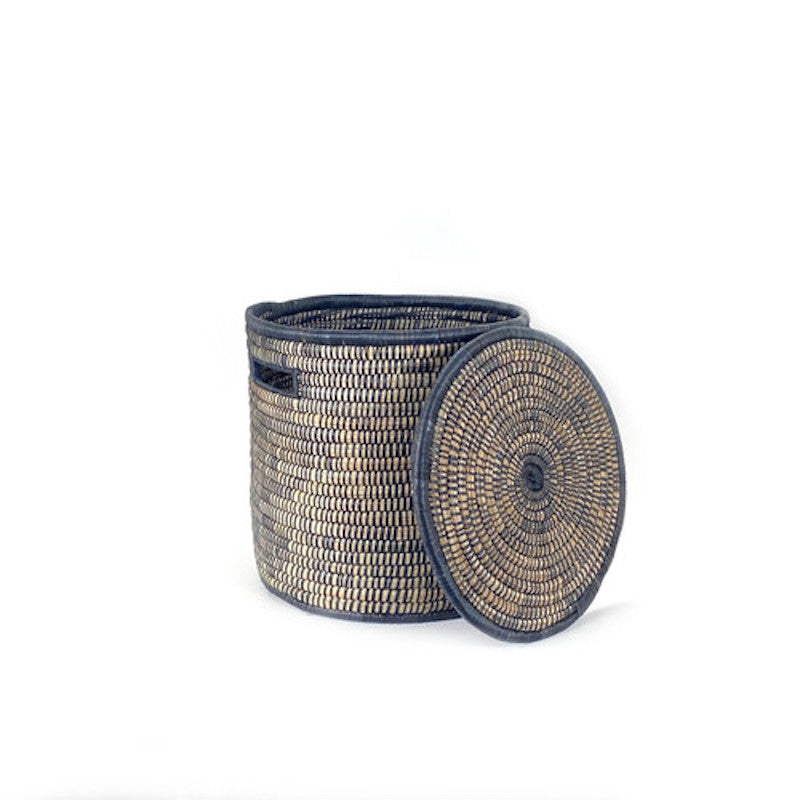 Black Malawi Basket - Handcrafted by People of the Sun - Small