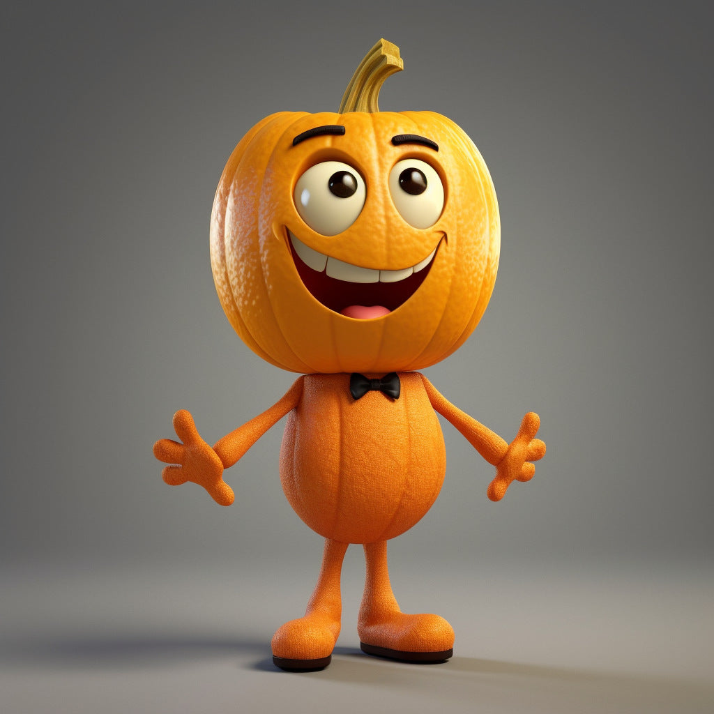 Friendly Pumpkin Pals - Toy Character Statues for Home or Desktop