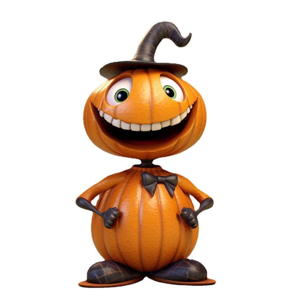 Friendly Pumpkin Pals - Toy Character Statues for Home or Desktop