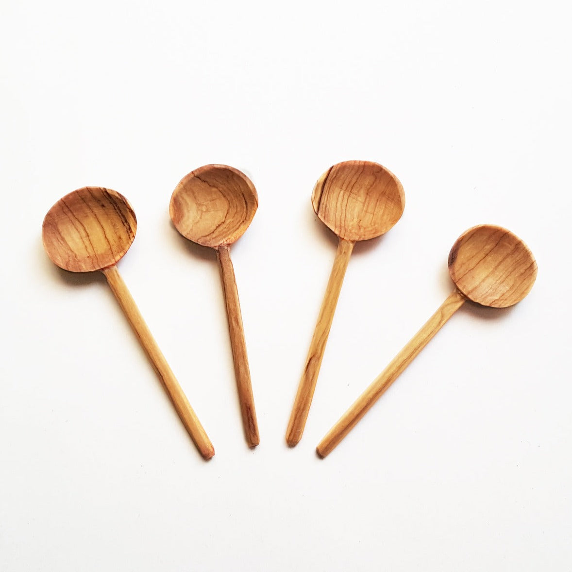 Hand-Crafted Olive Wood Coffee Spoons From Kenya - Set of 4